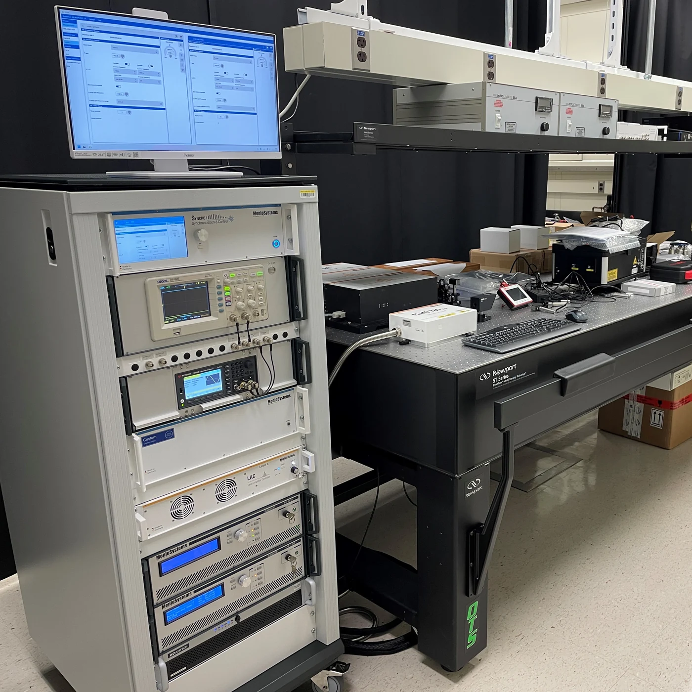 NIST time-domain thermoreflectance measurement system, photographed by Joshua Martin